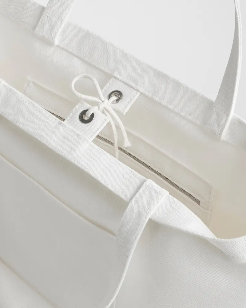 Paper White Japanese Canvas Cabas Bag