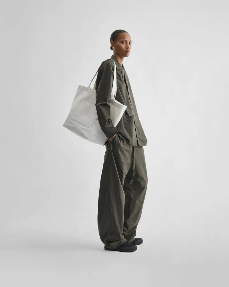 Paper White Japanese Canvas Cabas Bag