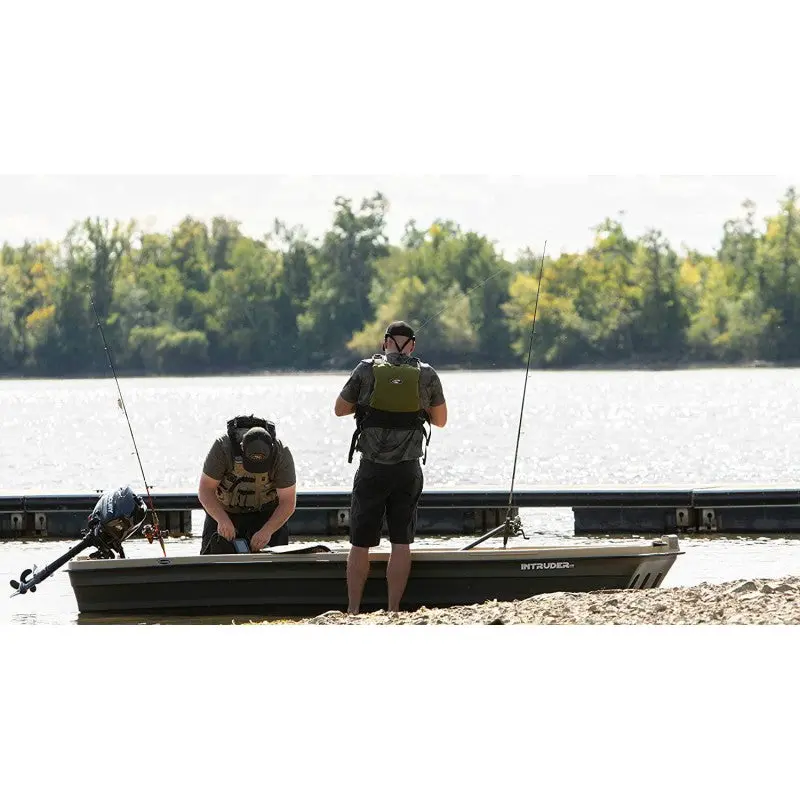 Pelican Intruder 12 ft Jon Boat – Lightweight Aluminum Fishing Vessel Featuring Flat Deck Layout