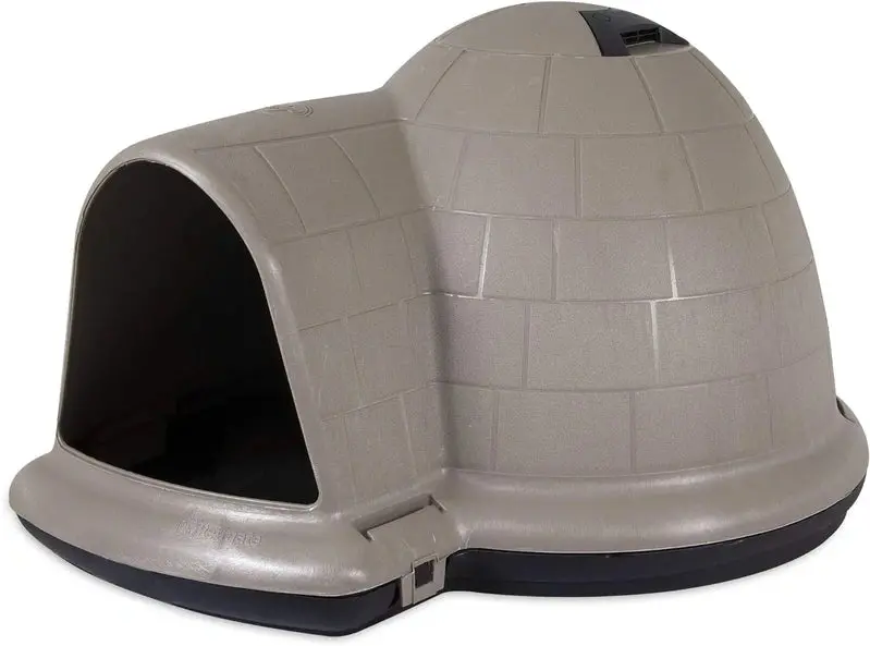 Petmate Indigo Igloo Dog House – Extra-Large, USA-Made All-Weather Shelter from 90% Recycled Materials
