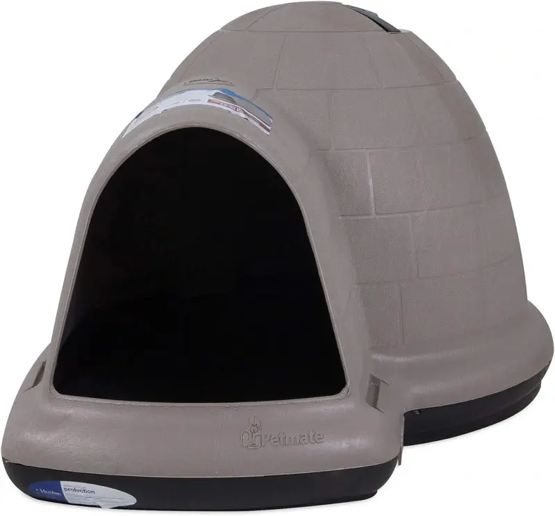 Petmate Indigo Igloo Dog House – Extra-Large, USA-Made All-Weather Shelter from 90% Recycled Materials