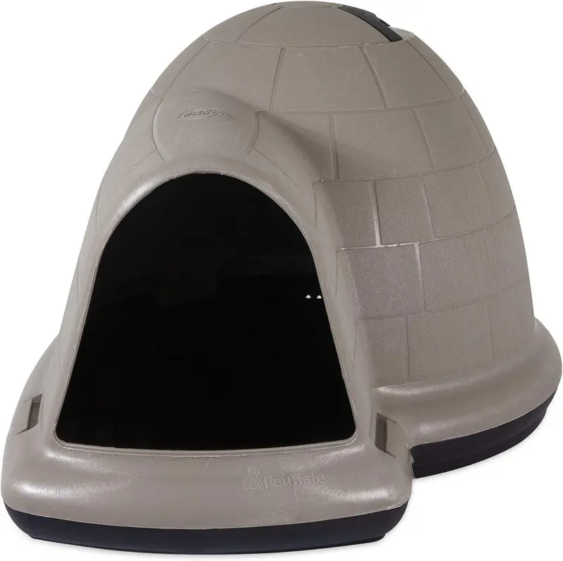 Petmate Indigo Igloo Outdoor Dog House for XL Breeds (90–125 lbs) | Weatherproof Shelter Made in USA with 90% Recycled Content