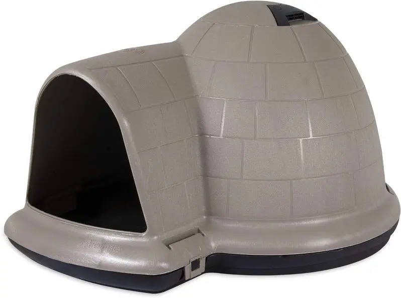 Petmate Indigo Igloo Outdoor Dog House for XL Breeds (90–125 lbs) | Weatherproof Shelter Made in USA with 90% Recycled Content