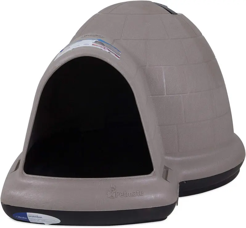 Petmate Indigo Igloo Outdoor Dog House for XL Breeds (90–125 lbs) | Weatherproof Shelter Made in USA with 90% Recycled Content