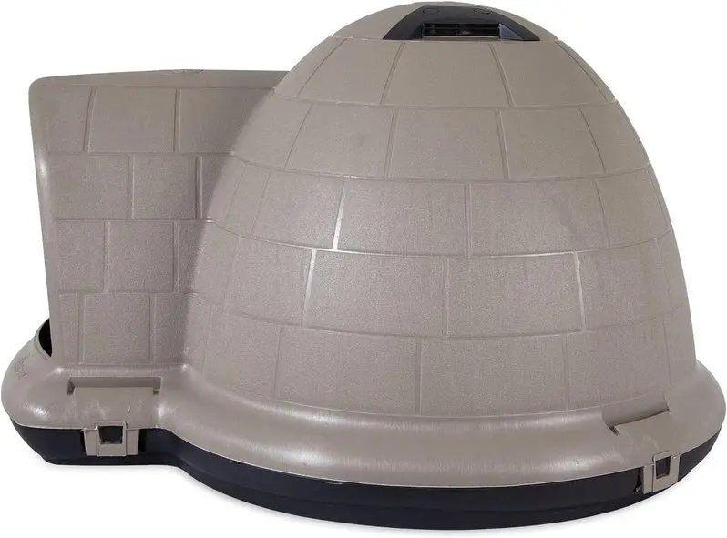 Petmate Indigo Igloo Outdoor Dog House for XL Breeds (90–125 lbs) | Weatherproof Shelter Made in USA with 90% Recycled Content