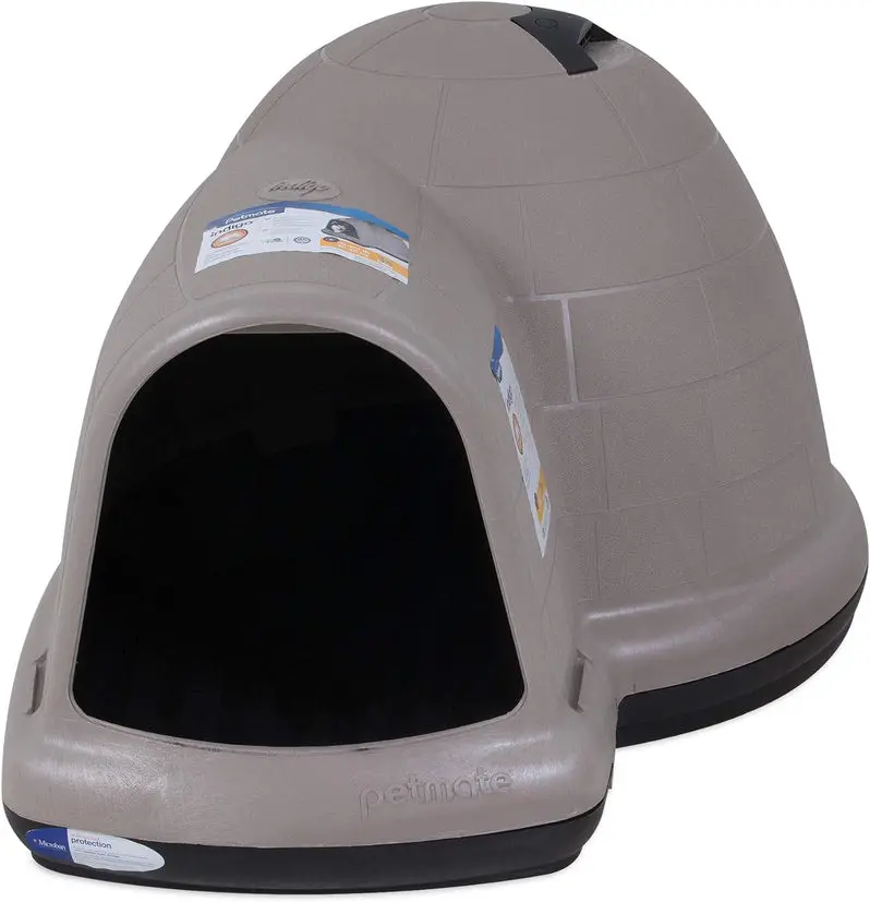 Petmate Indigo Igloo Outdoor Dog House for XL Breeds (90–125 lbs) | Weatherproof Shelter Made in USA with 90% Recycled Content