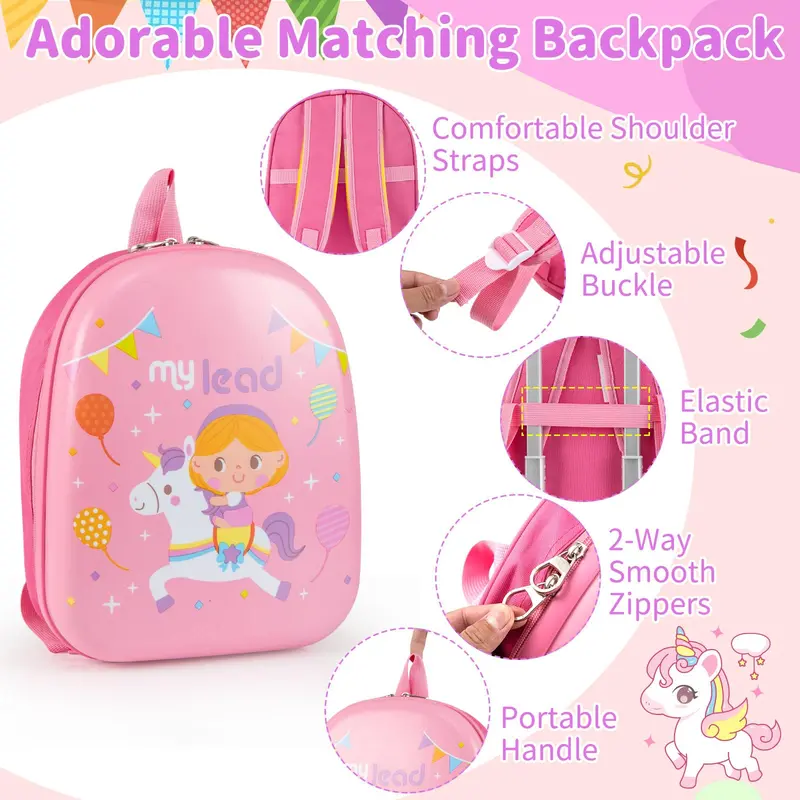 Pink 2-Piece Kids’ Spinner Luggage Set Designed for Young Travelers of All Genders