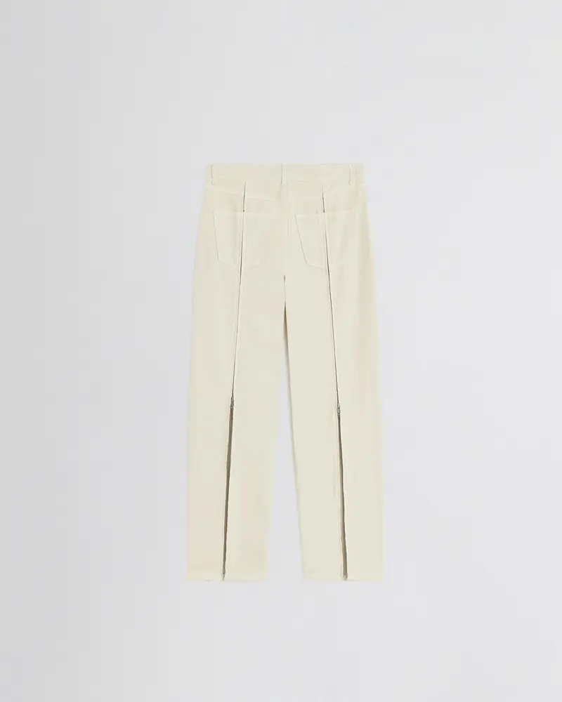 Pistachio Cotton Zip-Back Relaxed-Fit Jeans 2