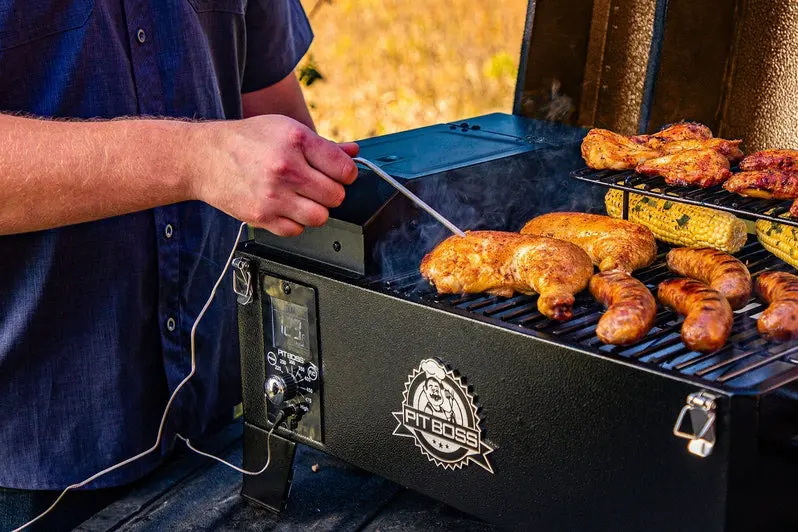 Pit Boss Portable Pellet Grill – Tabletop Copper-Finished Smoker and Grill Combo