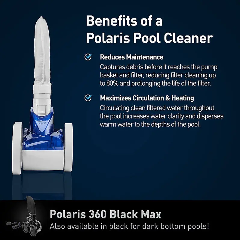 Polaris Vac-Sweep 360 Pressure-Side Inground Pool Vacuum with Triple-Jet Cleaning Power