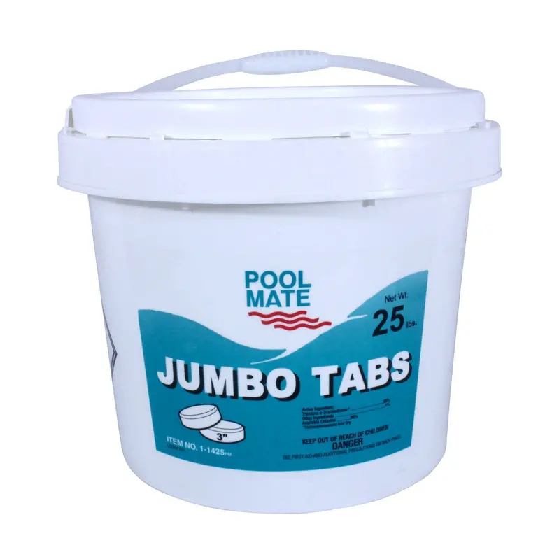 Pool Mate 3-Inch Chlorine Tablets – 25 lb Bulk Pack for Effective Swimming Pool Sanitation