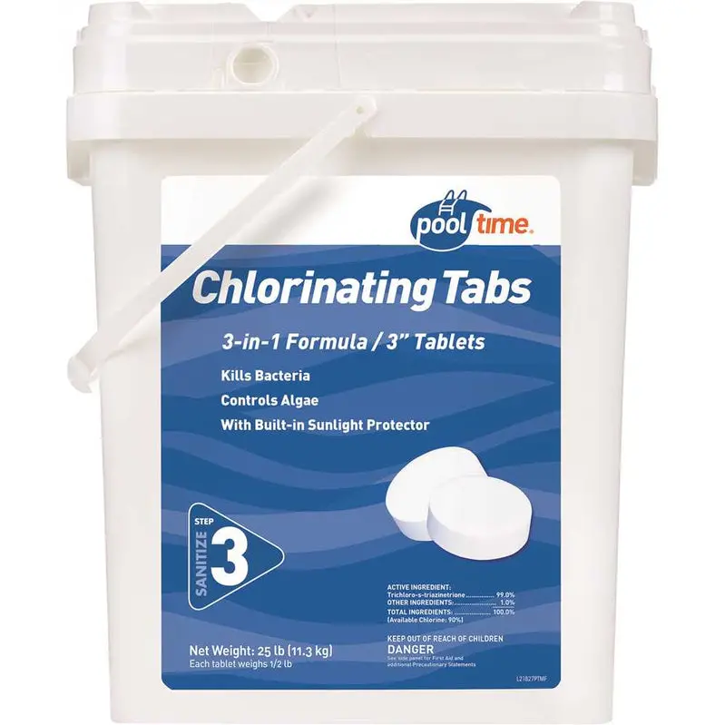 Pool Time Slow-Dissolve Chlorinating Tablets – 35 lb Residential Pool Sanitizer Pack