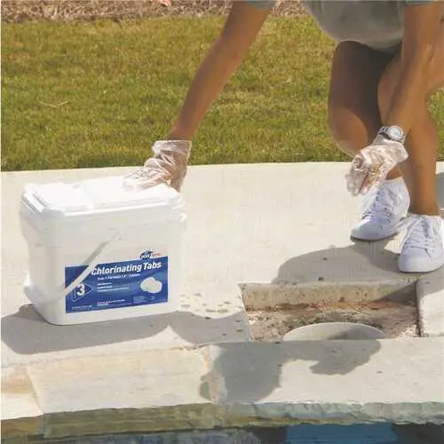 Pool Time Slow-Dissolve Chlorinating Tablets – 35 lb Residential Pool Sanitizer Pack
