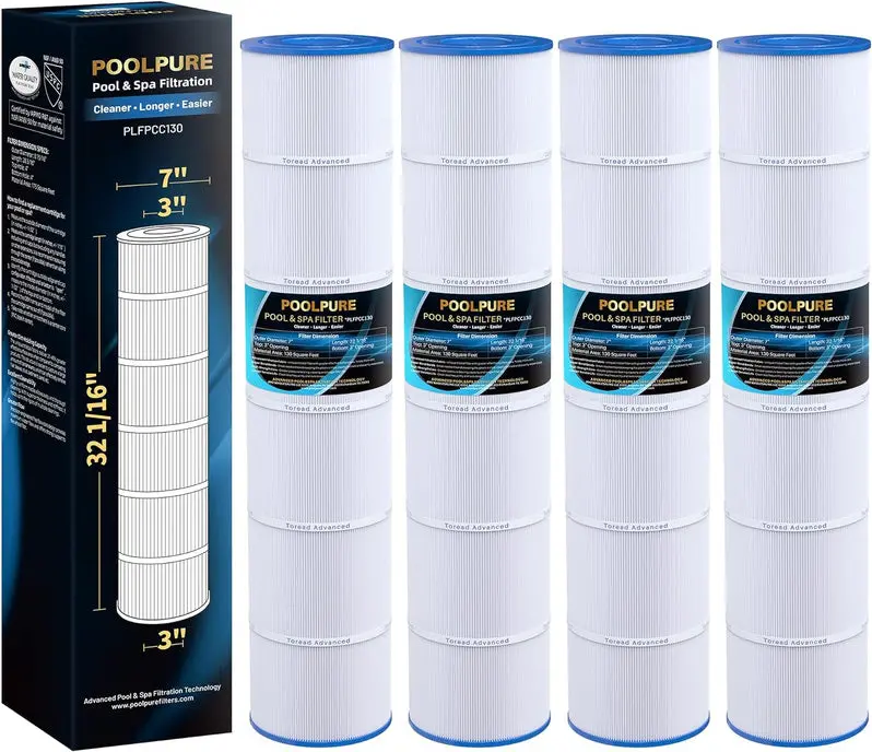 POOLPURE PLFPCC130 Replacement Cartridge Filter – Compatible with Pentair Clean & Clear Plus 520 and Other Leading Pool Systems