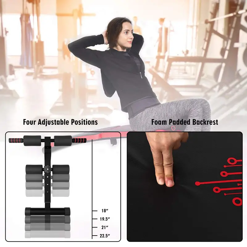 Portable Foldable Sit-Up Bench – Multi-Angle Slant Bench for Ab and Core Strengthening