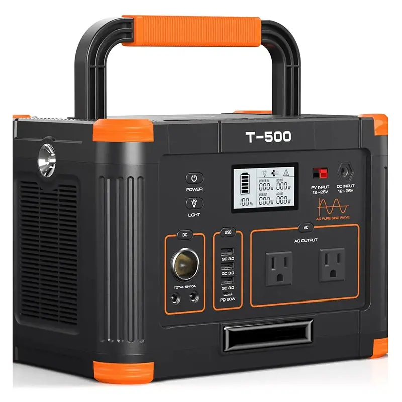 Portable Off-Grid Solar Power Station – 500W Continuous / 1000W Peak Output