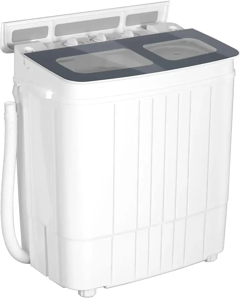 Portable Twin-Tub Washing Machine – 14.5-Lb Capacity with Spin-Dry Function, Compact Design for Dorms, RVs & Small Spaces