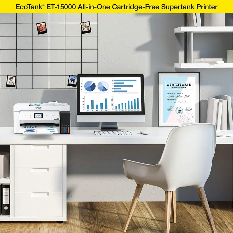 Portable Wireless Color All-in-One Inkjet Printer with Scan, Copy, and Mobile Printing