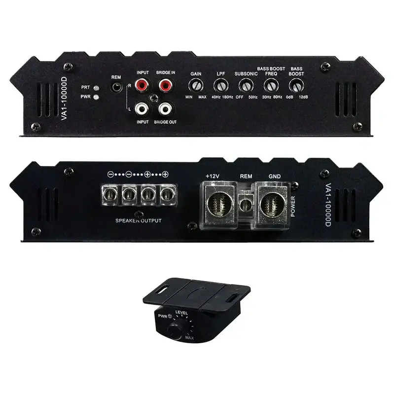 Power Acoustik 10,000W Class D Mono Car Amplifier for 1-Ohm Stable Subwoofer Operation