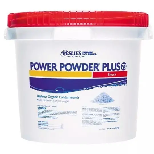 Power Powder Plus Pool Shock Treatment – 73% Calcium Hypochlorite Granular Sanitizer (25 lb)