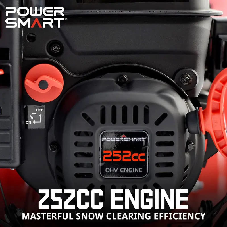 PowerSmart 26-Inch Two-Stage Gas Snow Blower with 252cc Engine, Electric Start & Self-Propulsion