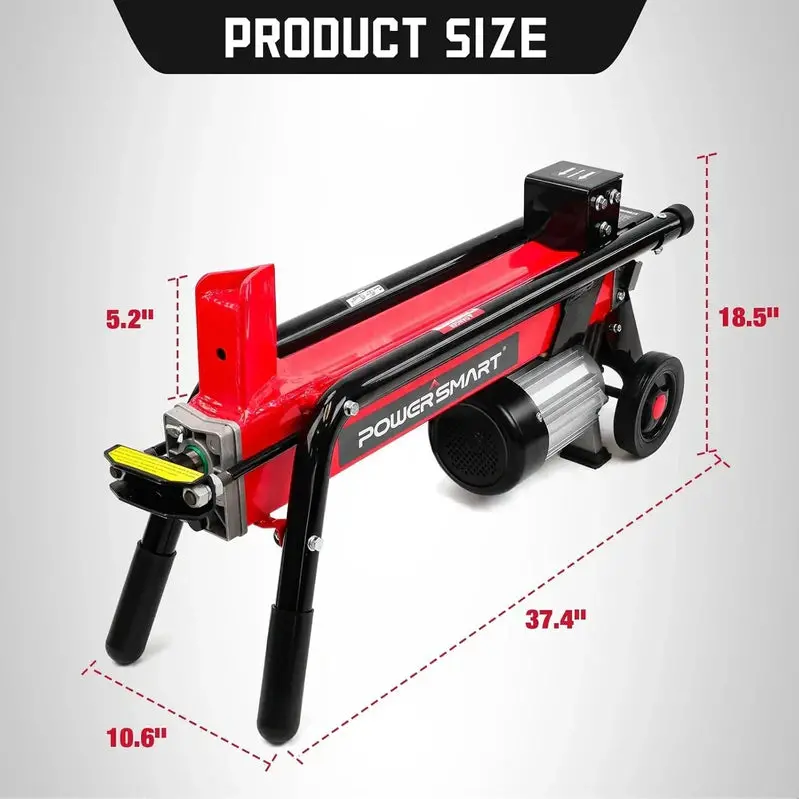 PowerSmart 7-Ton Horizontal Electric Log Splitter Featuring Full-Beam Steel Wedge