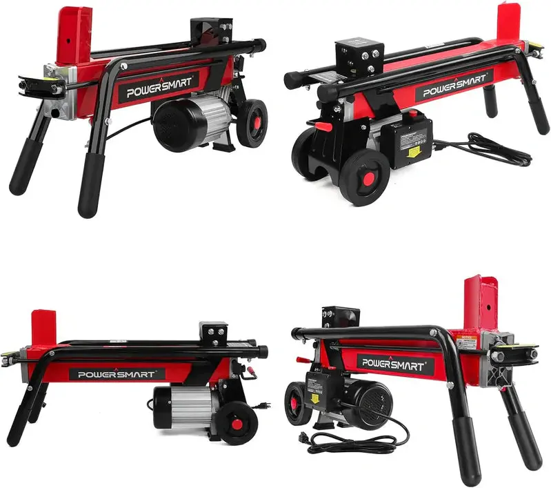 PowerSmart 7-Ton Horizontal Electric Log Splitter Featuring Full-Beam Steel Wedge