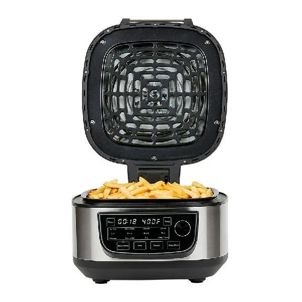 PowerXL Grill & Air Fryer Combo Plus – 12-in-1 Stainless Steel Indoor Cooker (1550W)