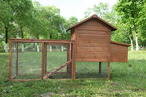 Pre-Assembled 80-Inch Wooden Chicken Coop – Complete Poultry Housing with Integrated Run Enclosure