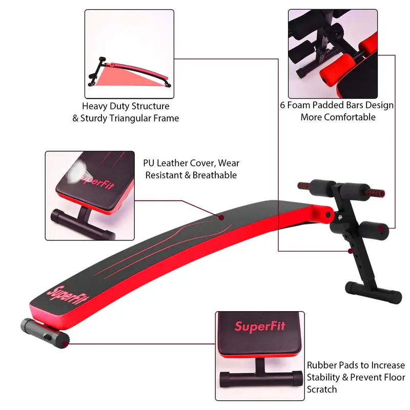 Precision-Adjustable Sit-Up Bench – Slanted Abdominal Workout Bench for Targeted Core Training