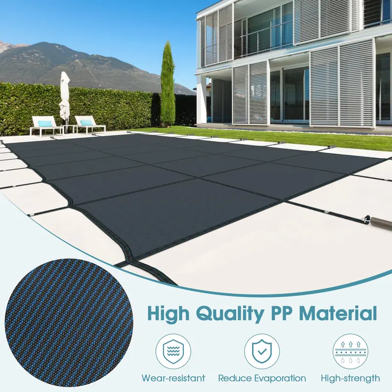 Precision-Fit Safety Cover for 32' × 16' In-Ground Pools — Sized to Fit 34' × 18' Actual Dimensions