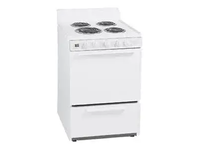 Premier 24-Inch Built-In Electric Range: Freestanding White Oven and Cooktop