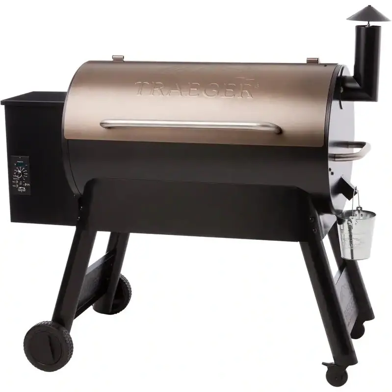 Pro Series Extended-Capacity Pellet Grill – 34-Inch Bronze Model for Larger Gatherings