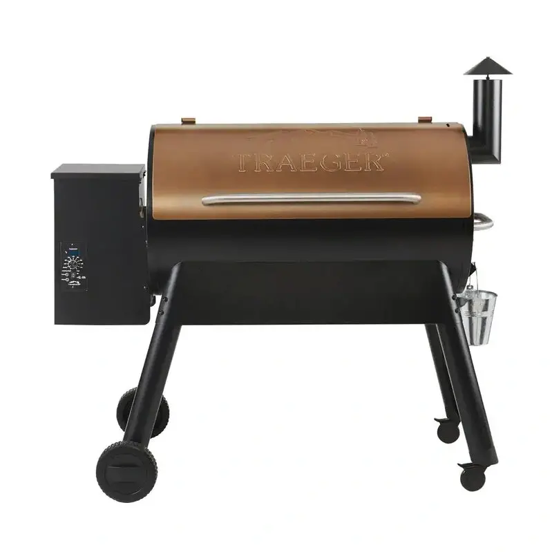 Pro Series Extended-Capacity Pellet Grill – 34-Inch Bronze Model for Larger Gatherings