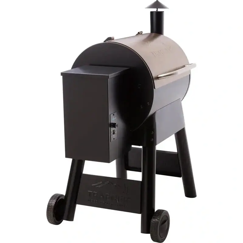 Pro Series Extended-Capacity Pellet Grill – 34-Inch Bronze Model for Larger Gatherings