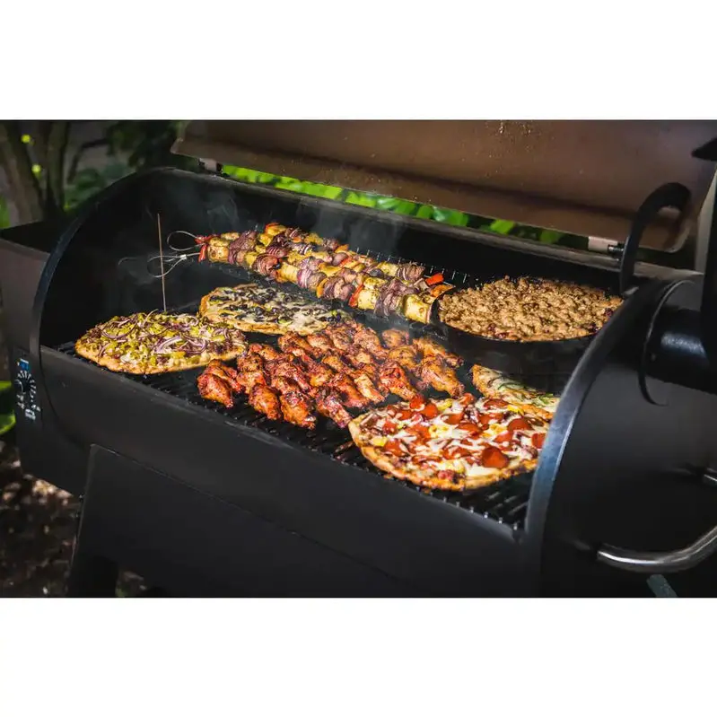 Pro Series Extended-Capacity Pellet Grill – 34-Inch Bronze Model for Larger Gatherings