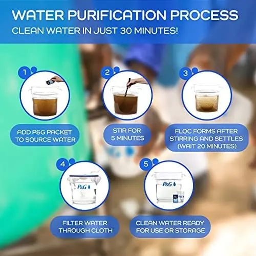 Procter & Gamble Water Purification Packets – 240 Emergency Tablets for Safe Drinking Water in Outdoor or Crisis Situations