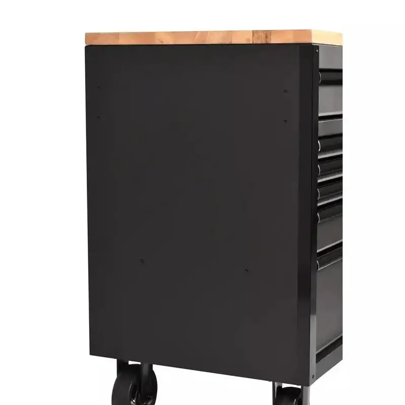 Professional 61" Rolling Workbench – 15-Drawer Storage System with Reinforced Solid Wood Top