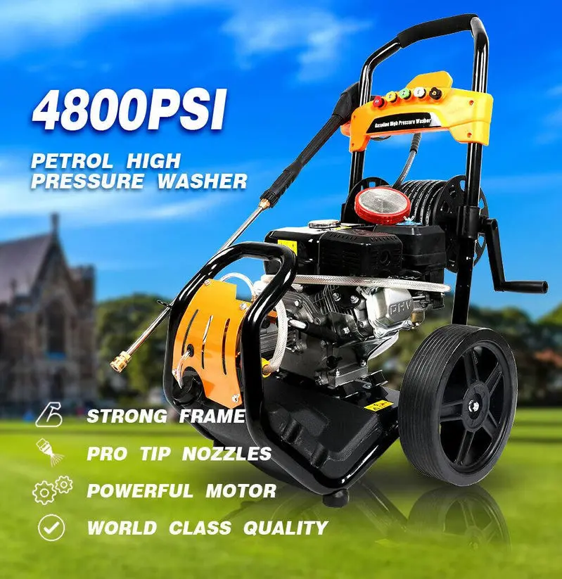 Professional-Grade Gas-Powered Pressure Washer – 4800 PSI with Adjustable Multi-Jet Nozzle
