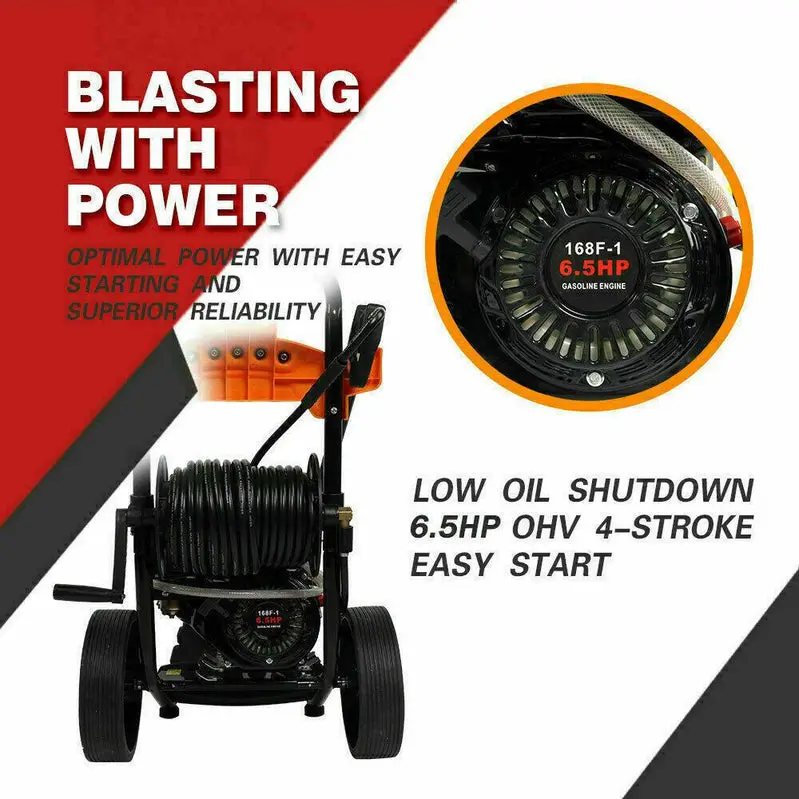 Professional-Grade Gas-Powered Pressure Washer – 4800 PSI with Adjustable Multi-Jet Nozzle