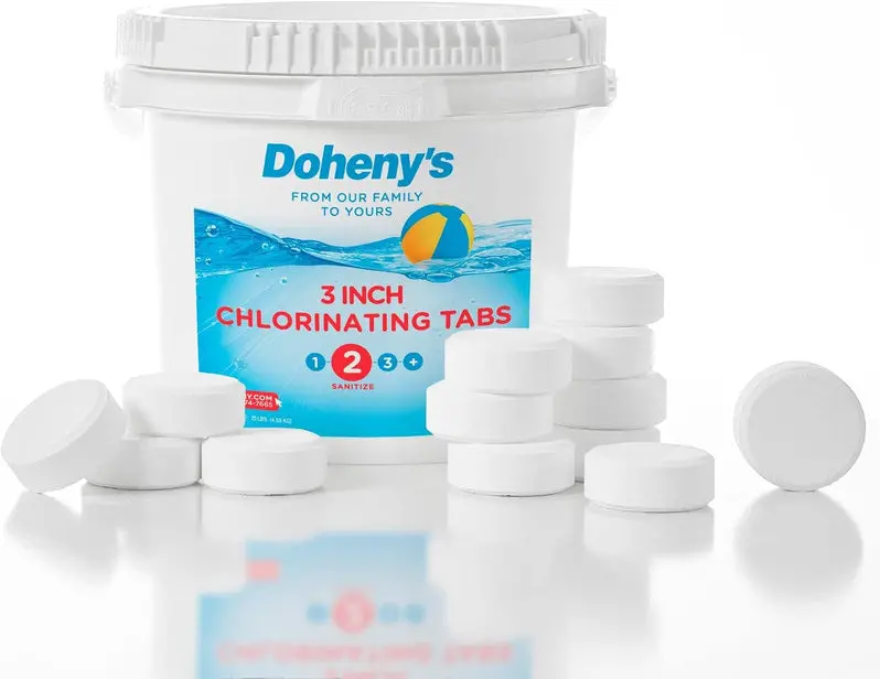 Professional-Grade Trichlor Stabilized Chlorine Tablets – Individually Wrapped 3-Inch Slow-Dissolving Disinfectant (50-Lb)