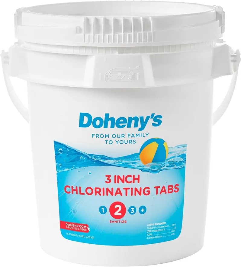 Professional-Grade Trichlor Stabilized Chlorine Tablets – Individually Wrapped 3-Inch Slow-Dissolving Disinfectant (50-Lb)