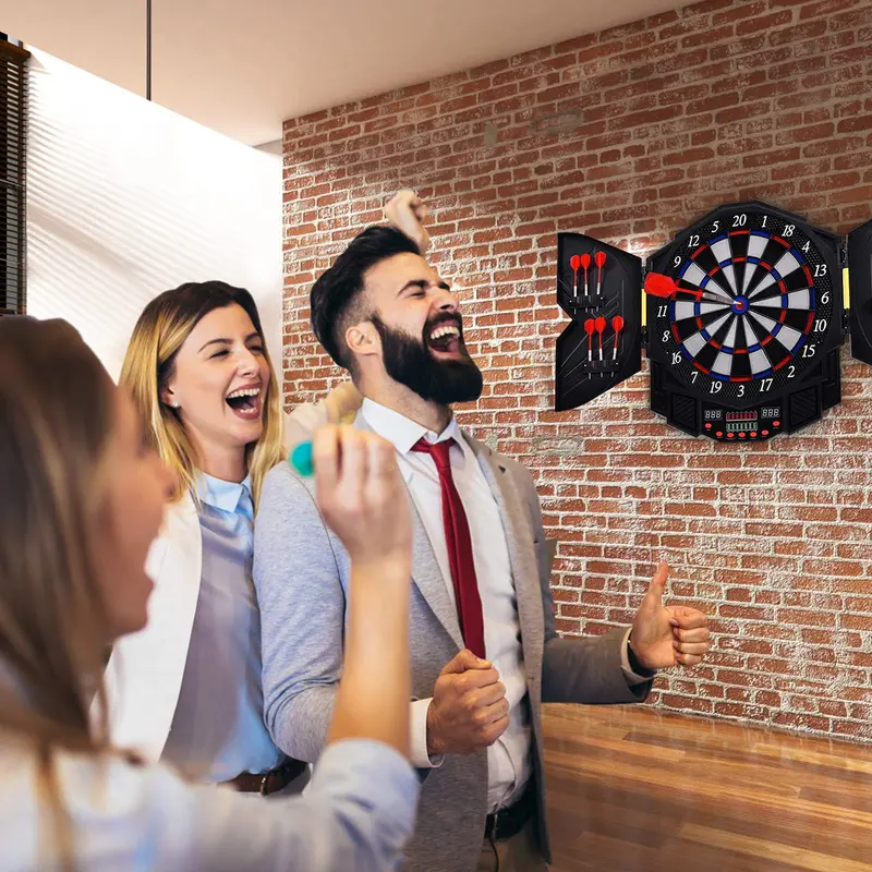 Professional LED Dartboard Cabinet Set – Electronic Dart Game for Home Recreation Rooms 2