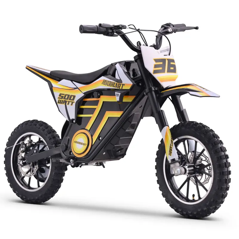 QEASET 500W Youth Electric Dirt Bike – Blue Frame, Ideal for Riders Ages 8–14