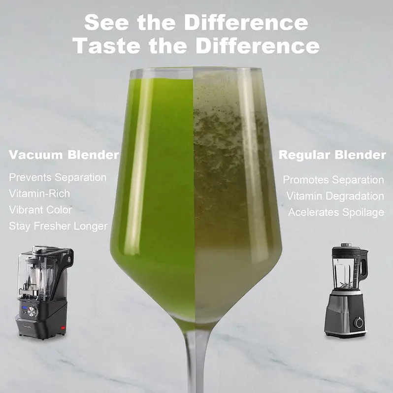 Quiet High-Power Vacuum Blender – 1500W Commercial-Grade Smoothie Maker with 56-Oz Jar & Safety Lock