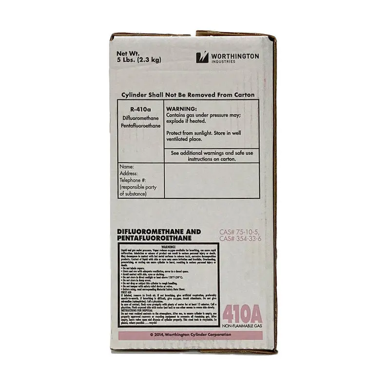 R-410A Refrigerant Cylinder – 5-Pound HVAC Recharge Gas for System Maintenance and Servicing