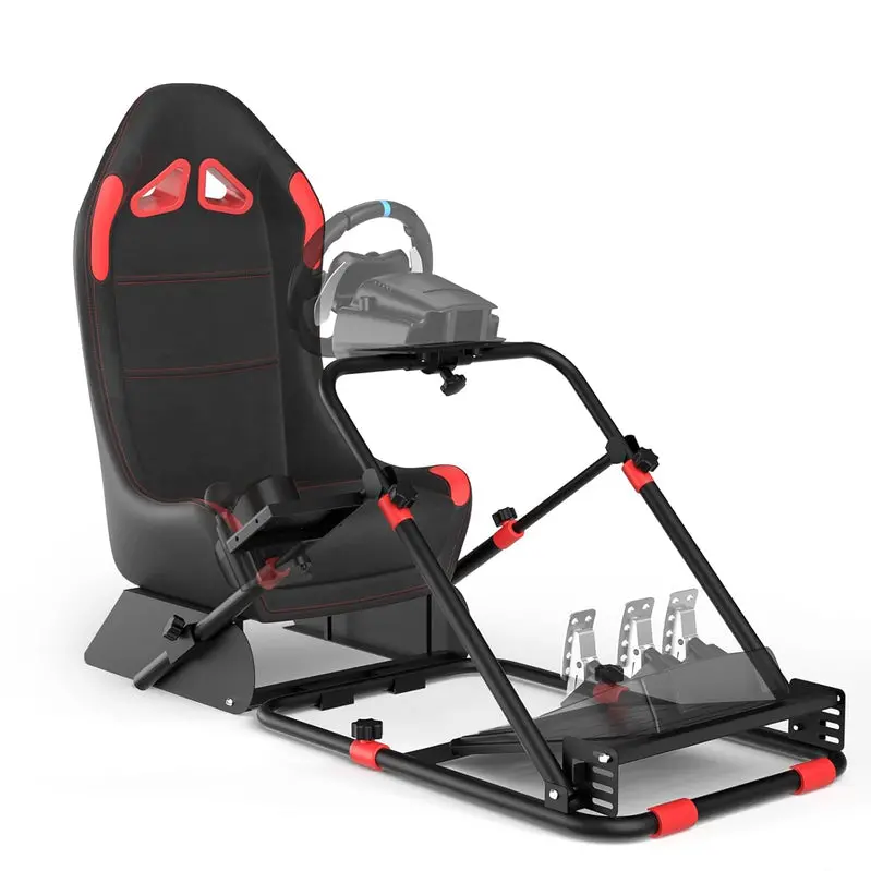 RACGTING Foldable Racing Cockpit – Logitech & Thrustmaster-Compatible Sim Rig