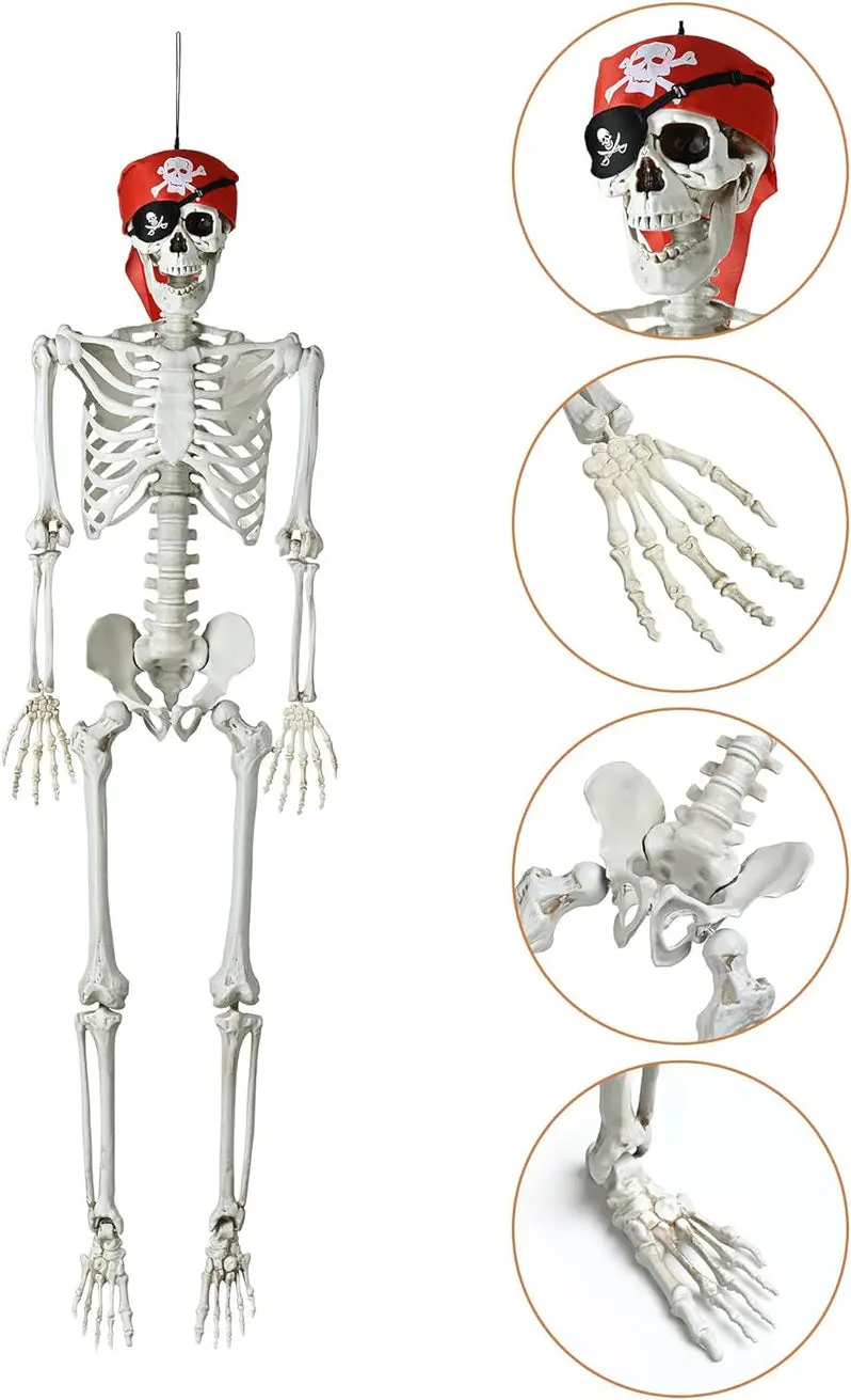 Realistic Resin Halloween Skull Decor – Lifelike Spooky Prop for Haunted Houses & Themed Displays