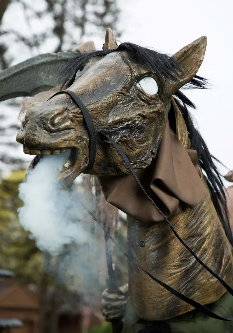 Reaper's Ride Animatronic Prop – Motion-Activated Haunted House Decoration