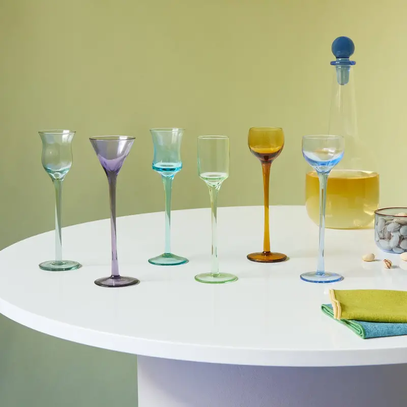 Refined Long-Stem Cordial Glass Collection – Elegant Serving Set